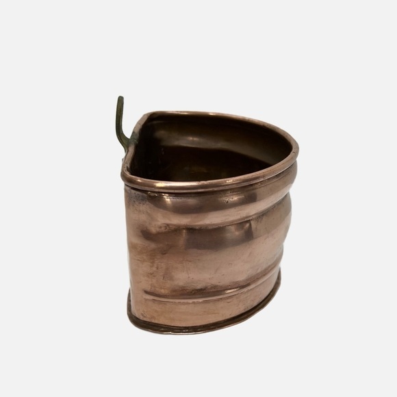 Vintage Solid Copper Hanging Flat Bottom Planter Caddy Made in Turkey - Picture 3 of 7